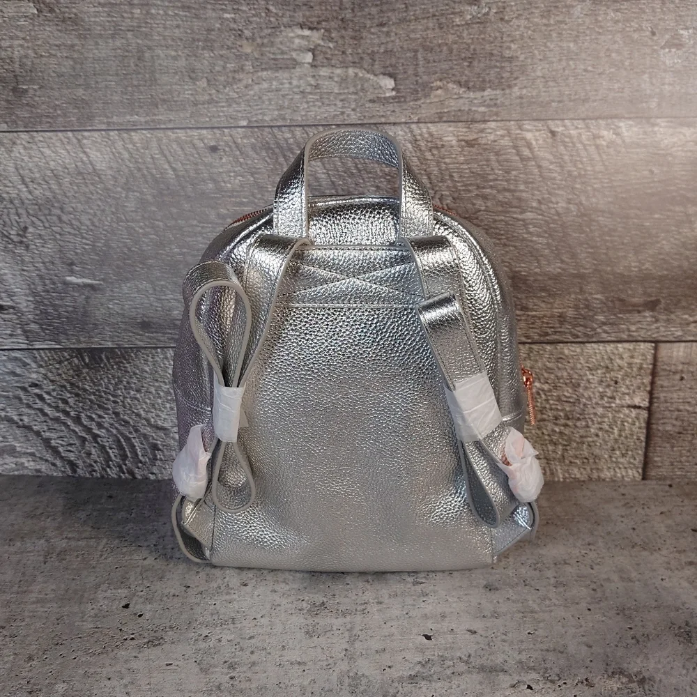 Ted Baker Silver Leather Backpack - Picture 3 of 10